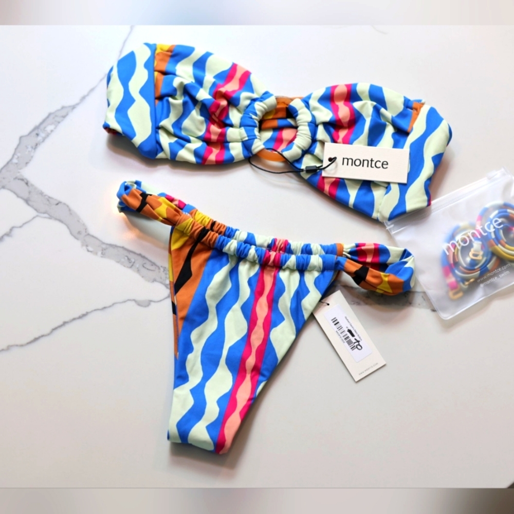 Montce Womens Vibrant Wave Bikini Set.